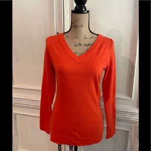 Orange V Neck Sweater